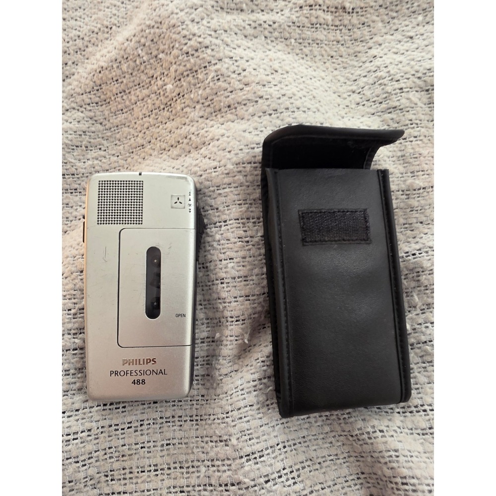 Philips Professional 488 Pocket Memo Voice Recorder Analog Dictaphone Case
